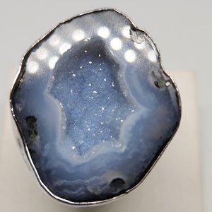 Charles Albert Tabasco Geode Sterling Ring